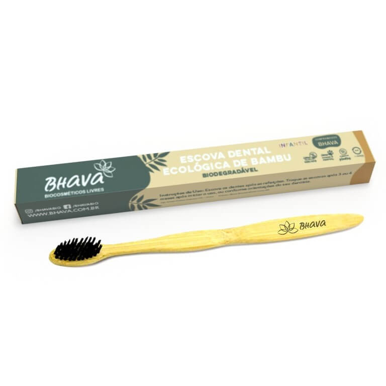 Escova de dente de bambu infantil | Bhava