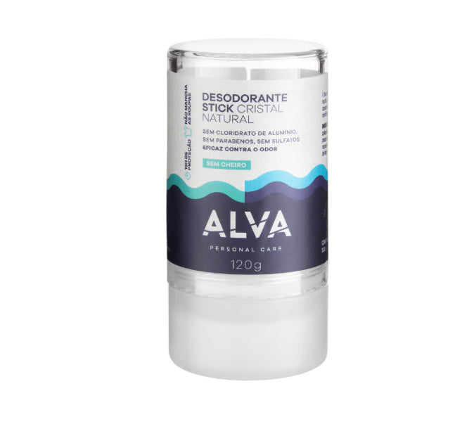 Desodorante Stick Kristall Sensitive Alva Biodegradável Vegano 120g Alva